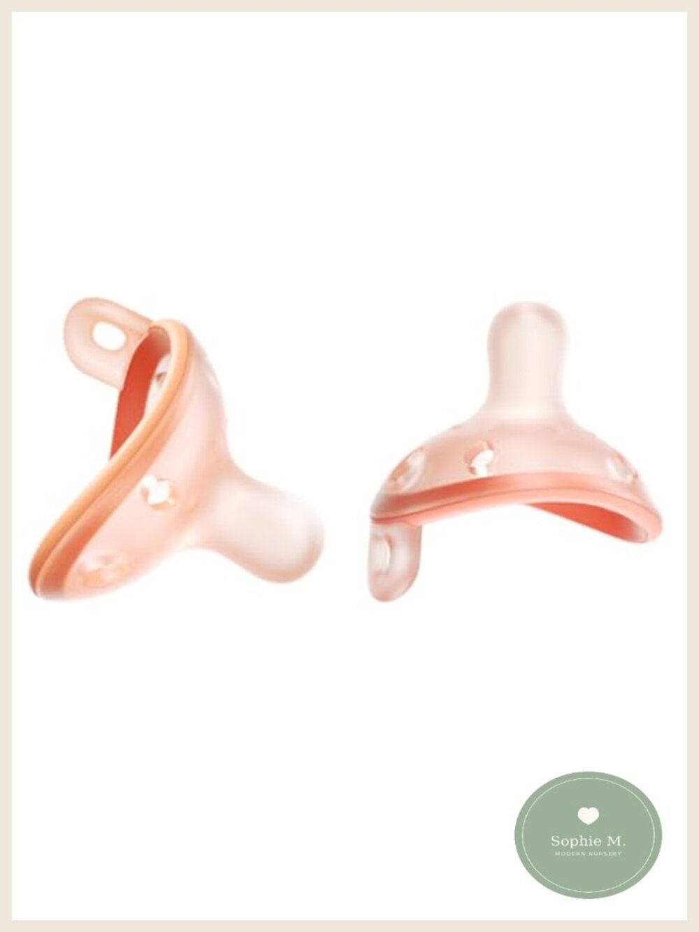 Silicone Breast-Like Baby Pacifiers 2 Pack BPA Free Newborn Soothing